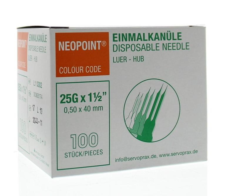 Neopoint Neopoint Injectienaald steriel 0.5 x 40 (100 st)