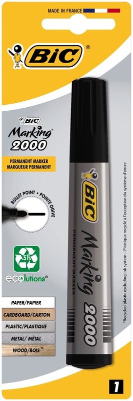 BIC BIC Permanent marker zwart blister (1 st)