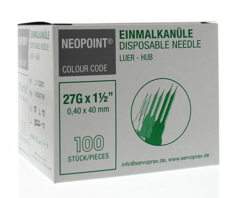 Neopoint Neopoint Injectienaald steriel 0.4 x 40 mm (100 st)