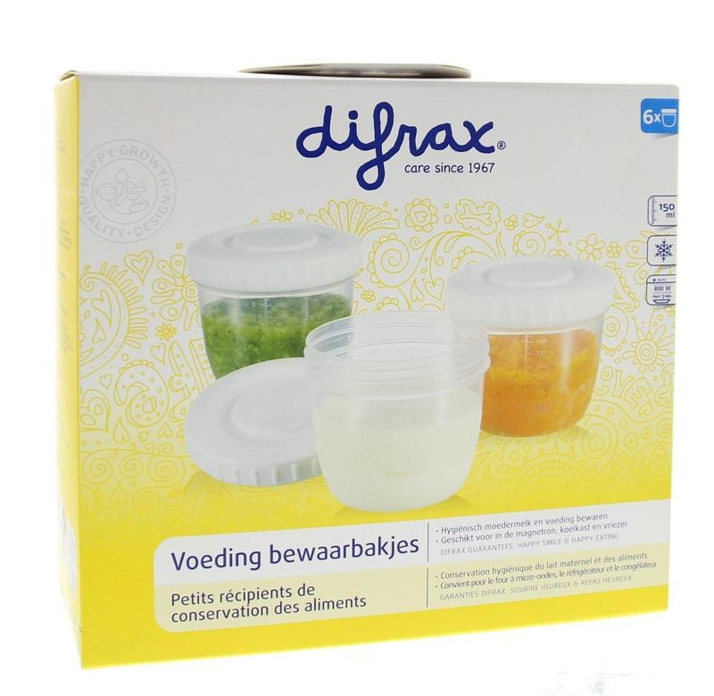 Difrax Difrax Voeding bewaarbakjes (6 st)