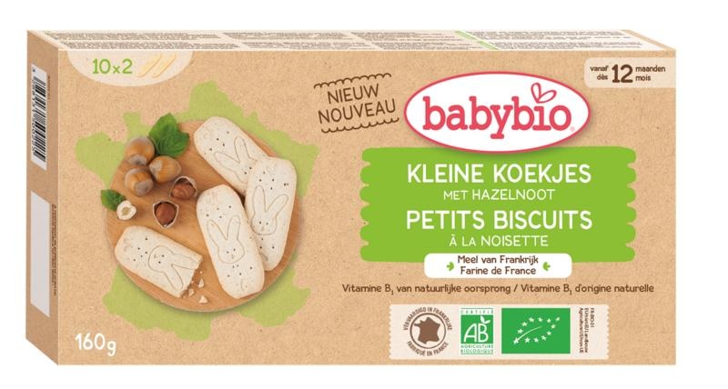 Babybio Babybio Babykoekje hazelnoot 12 maanden bio (160 gr)