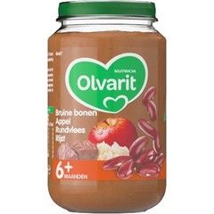 Olvarit Bruine bonen appel rundvlees rijst 6M01 (200 gr)