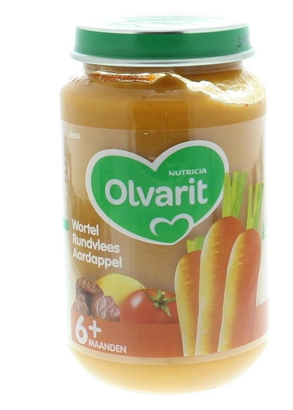 Olvarit Olvarit Wortel rundvlees aardappels 6M04 (200 gr)