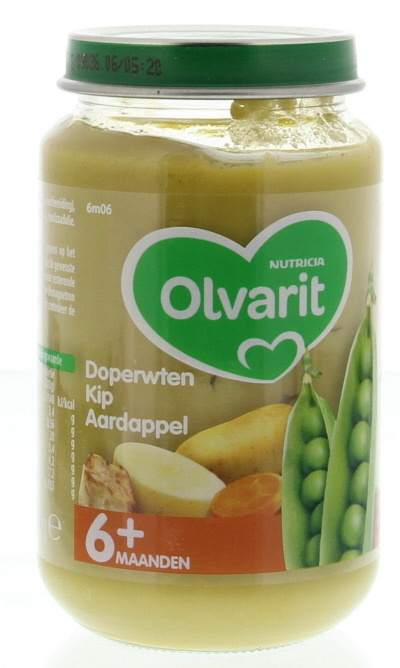 Olvarit Olvarit Doperwten kip aardappel 6M06 (200 gr)