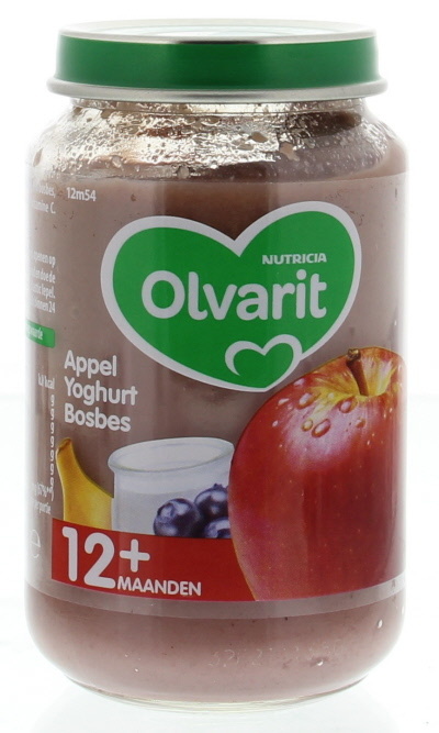 Olvarit Olvarit Appel yoghurt bosbes 12M54 (200 gr)