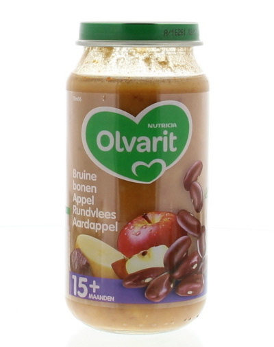 Olvarit Olvarit Bruine bonen appel rundvlees aardappel 15M06 (250 gr)