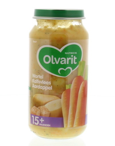 Olvarit Olvarit Wortel kalfsvlees aardappels 15M07 (250 gr)