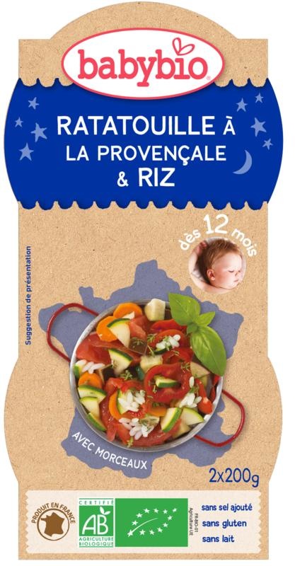 Babybio Babybio Ratatouille met rijst 200 gr bio (2 st)