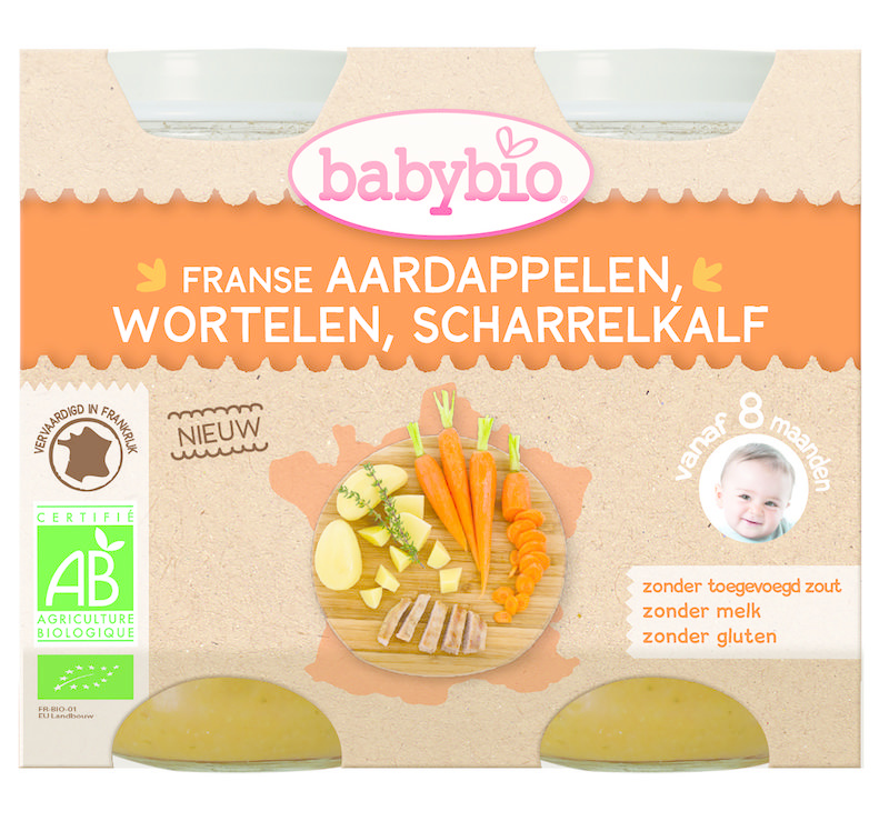 Babybio Babybio Aardappel wortel kalf 200 gr bio (2 st)