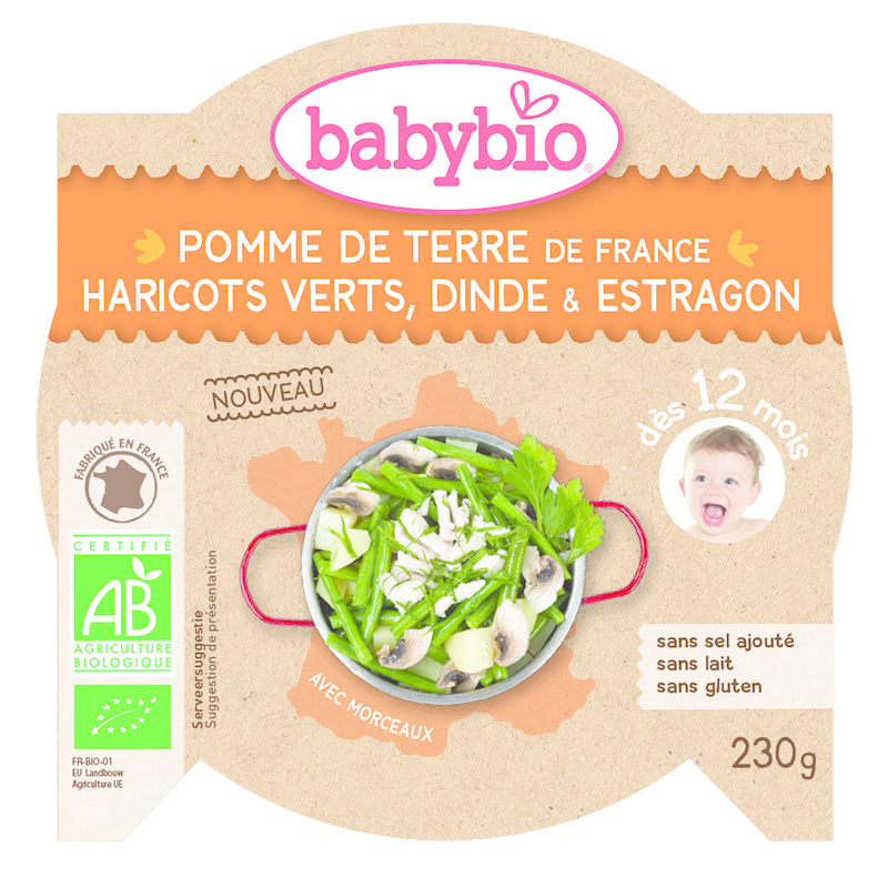 Babybio Babybio Mon petit plat aardappel princessenbonen kalk bio (230 gr)