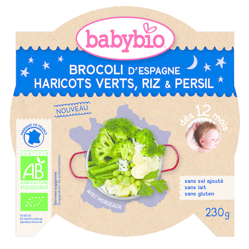 Babybio Babybio Mon petit plat broccoli princessenbonen rijst bio (230 gr)