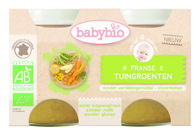 Babybio Groenten tuingroenten 130 gram (2 stuks)