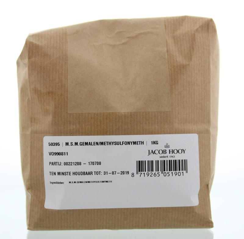 Jacob Hooy Jacob Hooy MSM gemalen methylsulfonylmethaan (1 Kilogr)