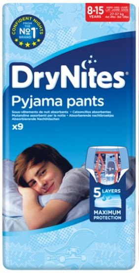 Huggies Huggies Drynites boy 8-15 jaar (9 st)