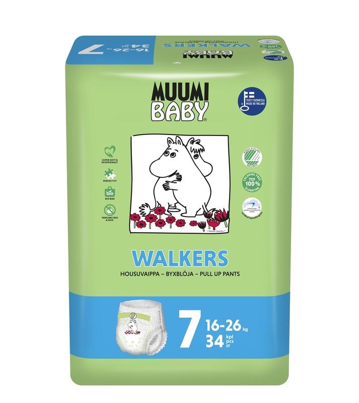 Muumi Baby Muumi Baby Ecologische luierbroekjes maat 7 XL 16-26kg (34 st)