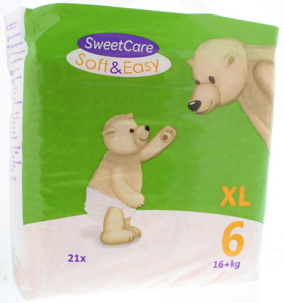 Sweetcare Luiers soft & easy XL nr 6 16+ kg (21 stuks)