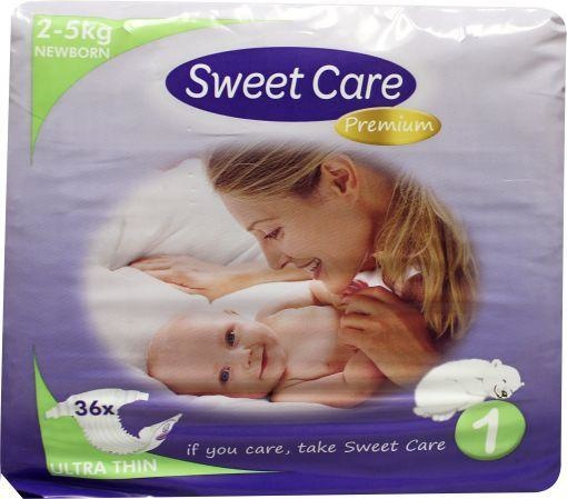 Sweetcare Sweetcare Premium newborn maat 1 2-5kg (36 st)