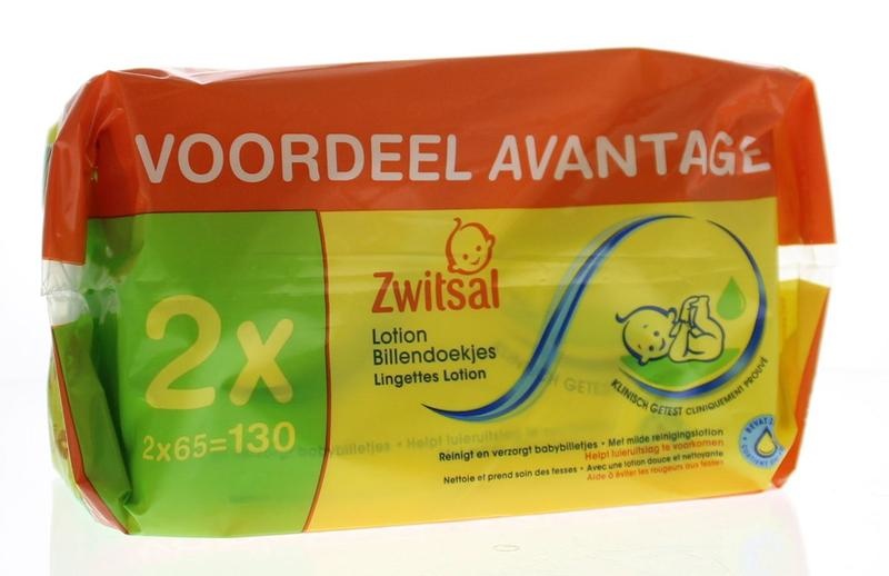 Zwitsal Zwitsal Billendoekjes met lotion 65 st (2 st)