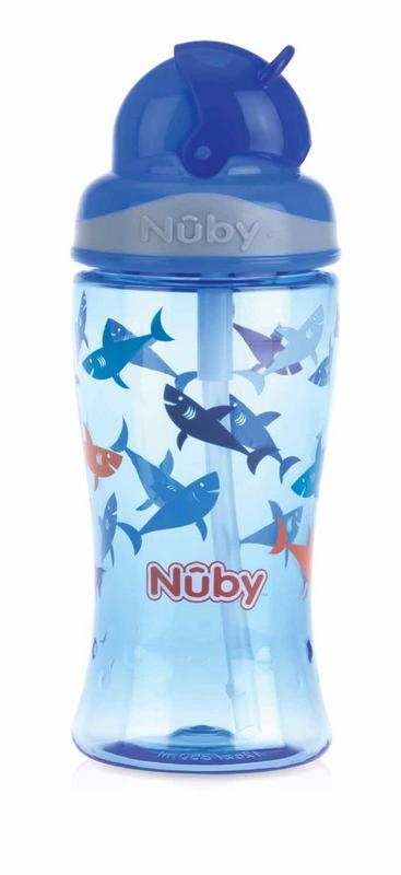 Nuby Nuby Flip it beker 360ml blauw 3+ jaar (1 st)