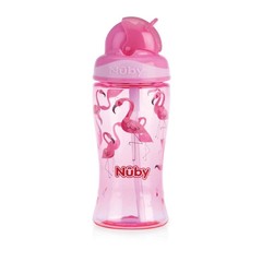 Nuby Flip it beker 360ml roze 3+ jaar (1 st)