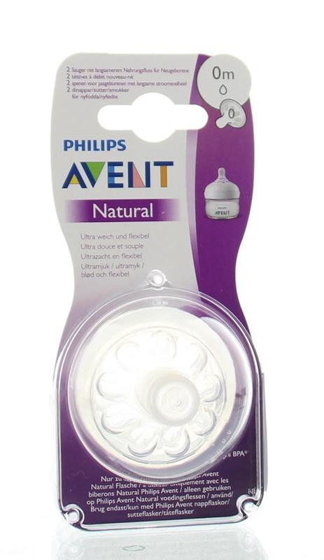 Avent Avent Natural newborn soft flow voedingsspeen 1 druppel (2 st)