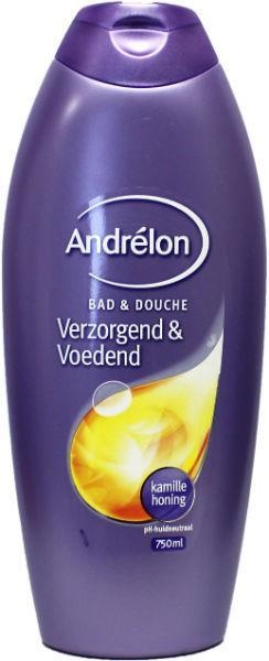 Andrelon Douche en bad verzorgend & voedend kamille/honing (750 ml) Andrelon Douche en bad verzorgend & voedend kamille/honing (750 ml)