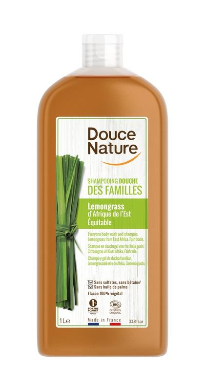 Douce Nature Douce Nature Douchegel & shampoo familie lemongrass bio (1 ltr)