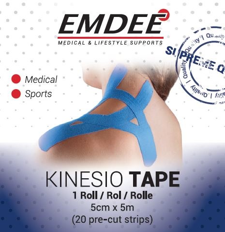 Emdee Emdee Kinesio tape blauw pre cut (1 st)