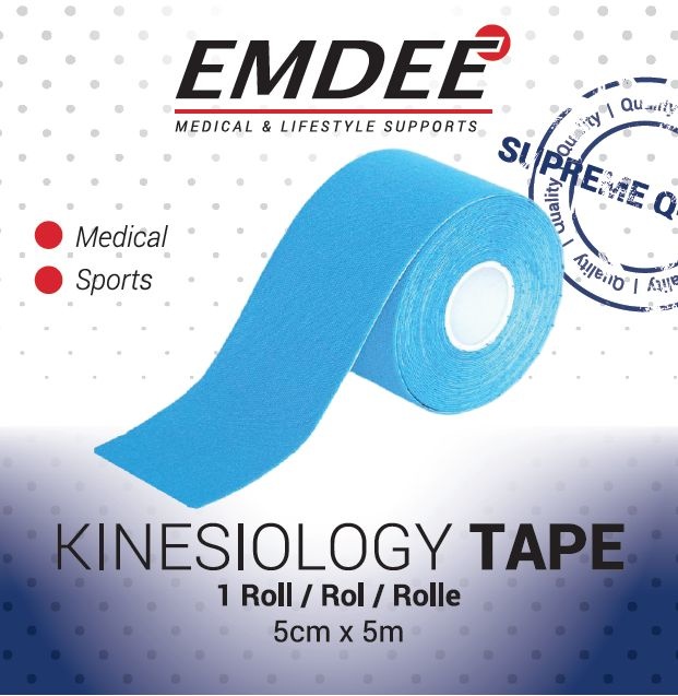 Emdee Emdee Kinesio tape licht blauw non cut (1 Rol)