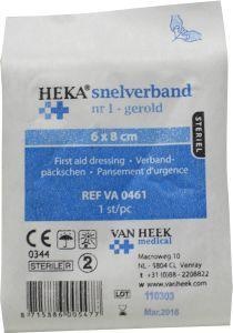 Heka Heka Snelverband nr.1 6cm x 8cm steriel (1 st)