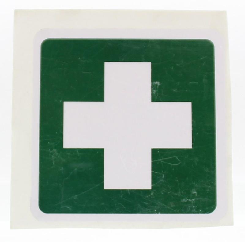 Heka Heka Sticker groen wit kruis (1 st)