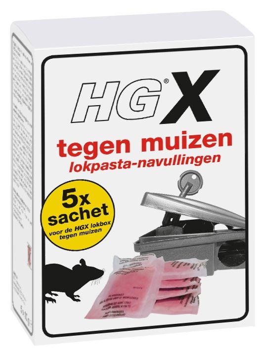 HG HG X lokpasta tegen muizen navul (5 Sachets)