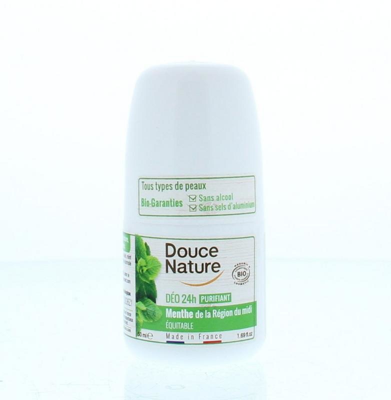 Douce Nature Douce Nature Deodorant roll on normale huid met pepermunt bio (50 ml)