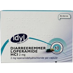 Diarreeremmer loperamide HCl 2 mg (10 Capsules)