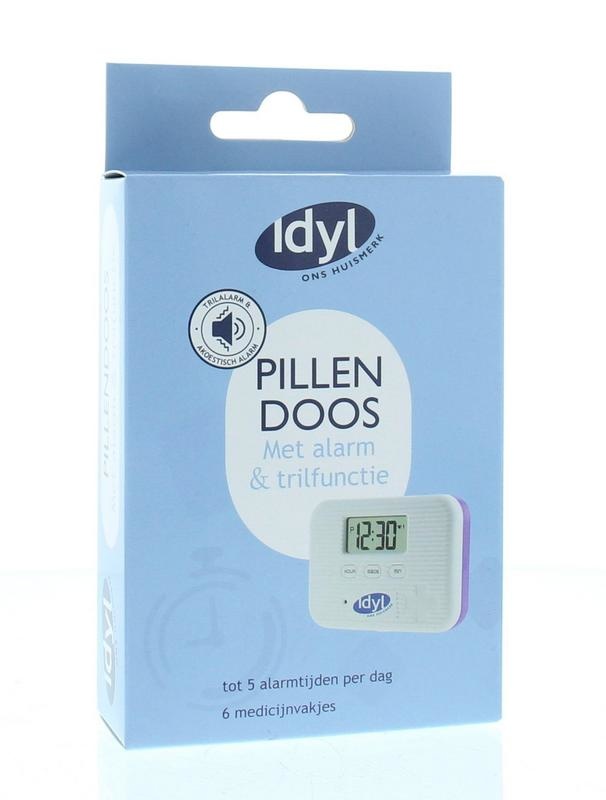 Idyl Idyl Pillendoos met alarm en trilfunctie 6-vaks (1 st)