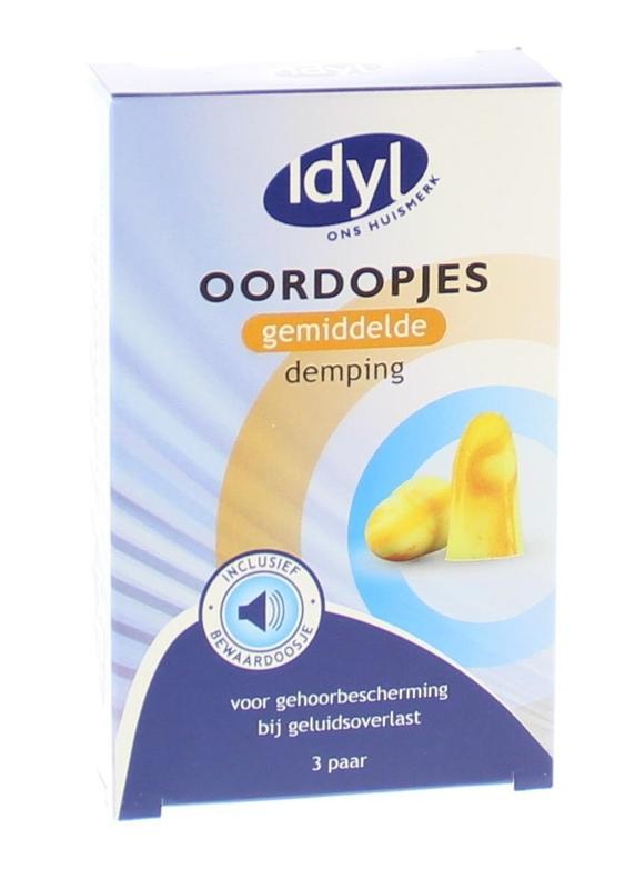 Idyl Idyl Oordopjes gemiddelde demping (3 Paar)