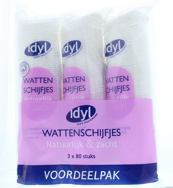 Idyl Idyl Wattenschijfjes voordeelpak 80 st (3 st)