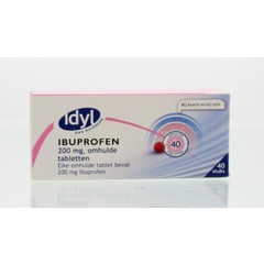 Idyl Ibuprofen 200mg suikervrij (40 tab)