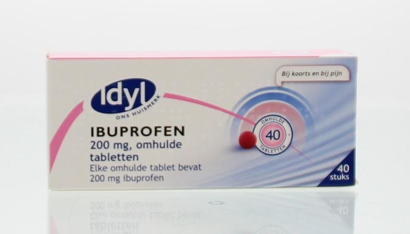 Idyl Idyl Ibuprofen 200mg suikervrij (40 tab)