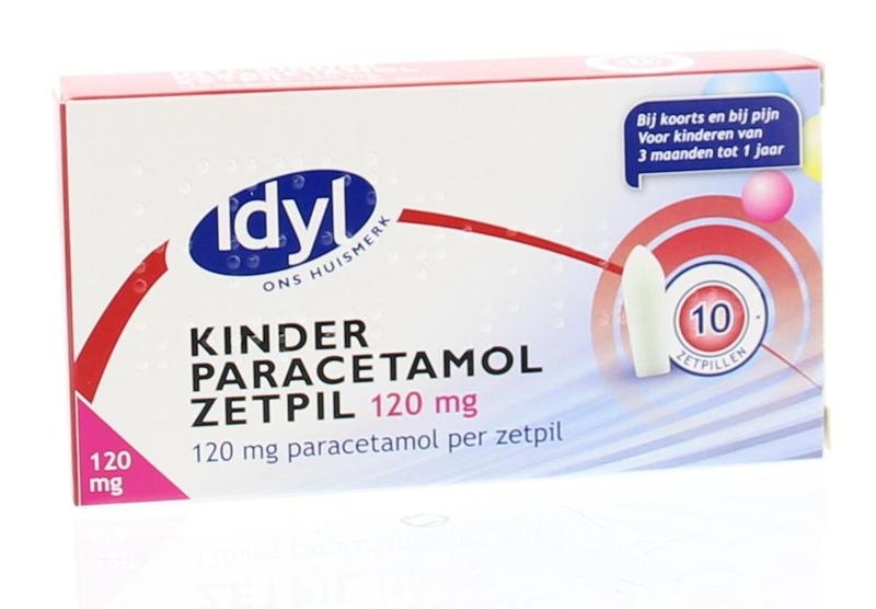 Idyl Idyl Paracetamol kind 120mg (10 Zetpillen)