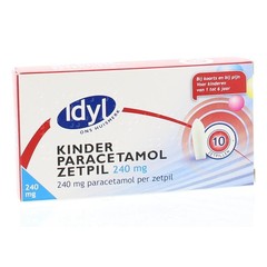 Idyl Paracetamol kind 240mg (10 Zetpillen)