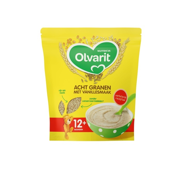 Olvarit Olvarit Ontbijtpap 8 granen vanille 12+ maanden (250 gr)