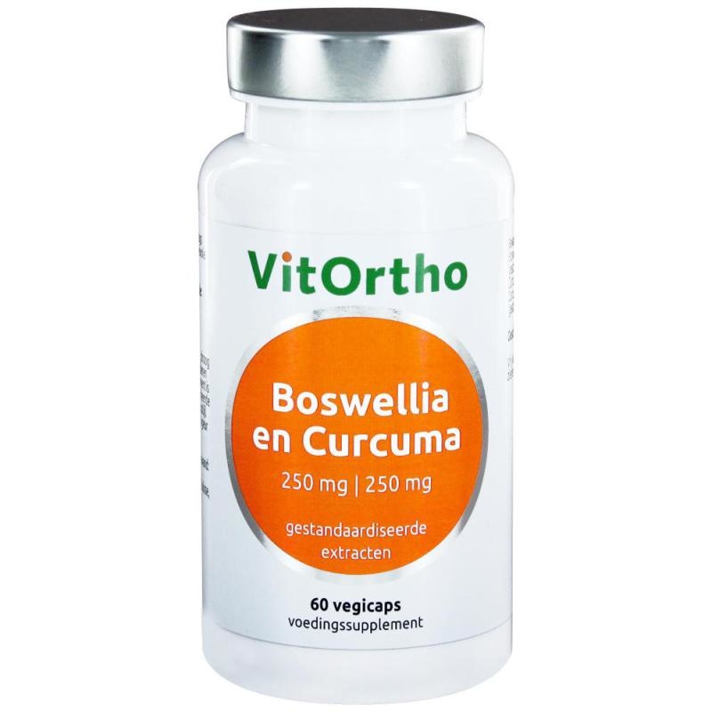 VitOrtho Boswellia 250 mg en curcuma 250 mg (60 caps) VitOrtho Boswellia 250 mg en curcuma 250 mg (60 caps)