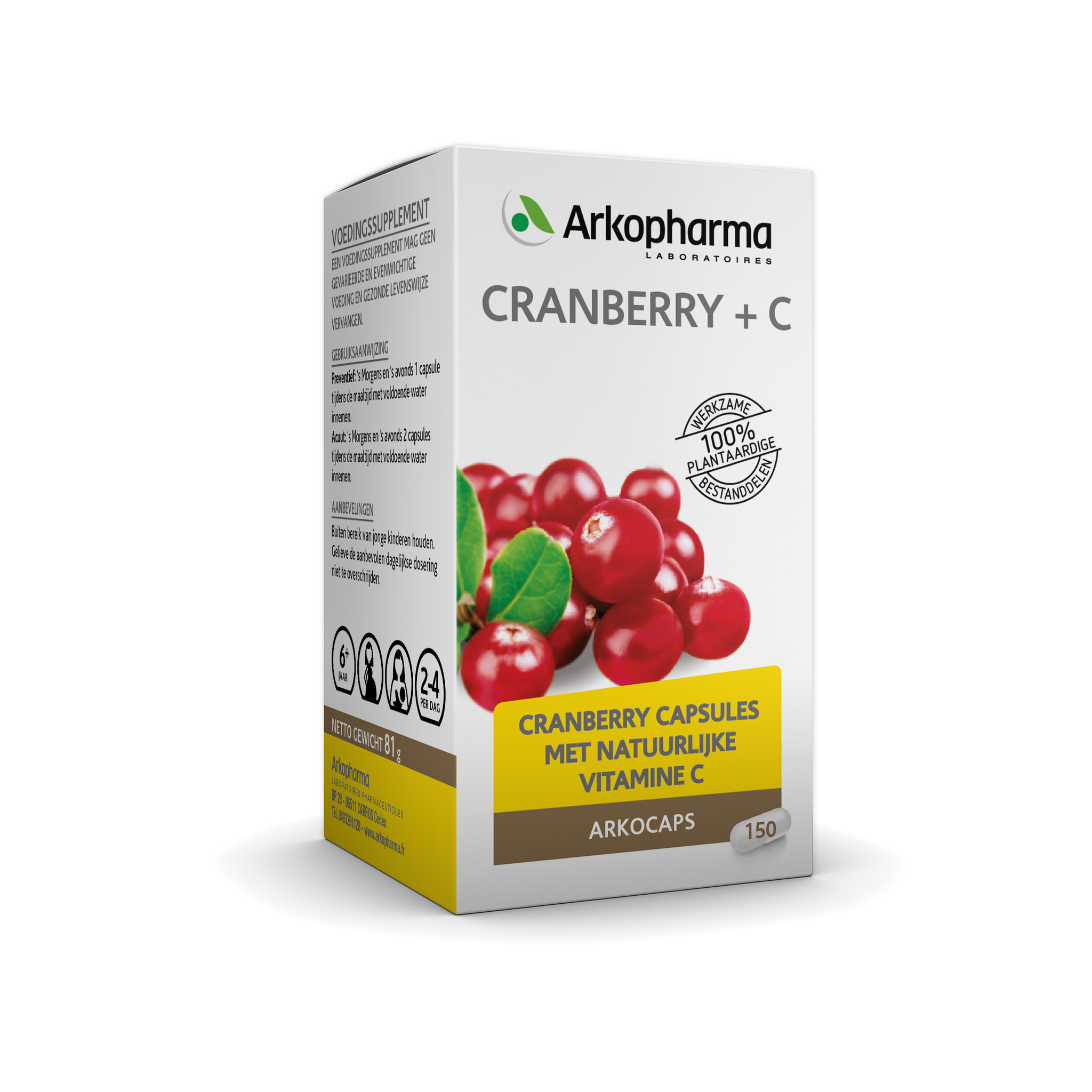 Arkopharma Arkopharma Arkocaps Cranberry & Vitamine C (150 caps)