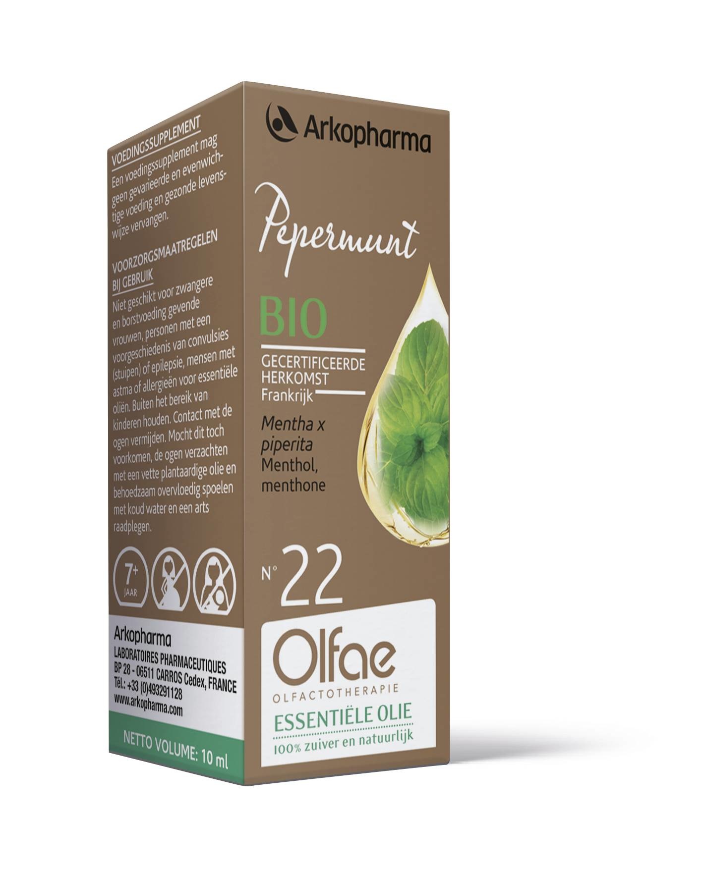 Arkopharma Olfae olie 'Pepermunt Bio' 22 (10ml) Arkopharma Olfae olie 'Pepermunt Bio' 22 (10ml)