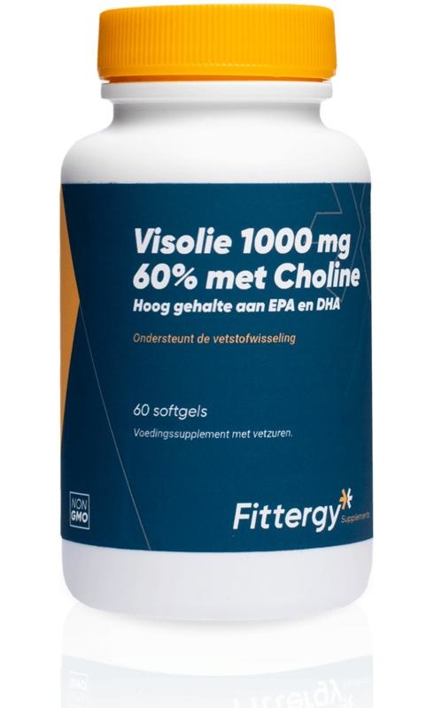 Fittergy Fittergy Visolie 1000mg 60% met choline (60 Softgels)