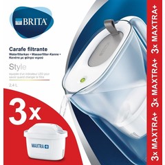 Brita Waterfilterbundel Style cool grey + 3 maxtra filt (1 st)