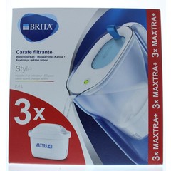 Brita Waterfilterbundel Style cool blue + 3 maxtra filt (1 st)