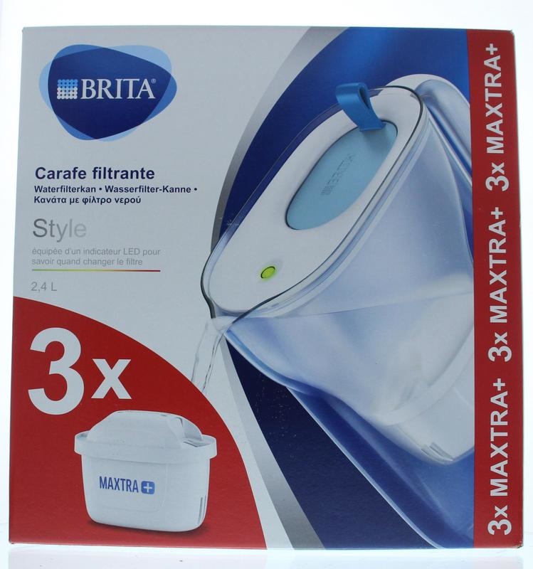 Brita Brita Waterfilterbundel Style cool blue + 3 maxtra filt (1 st)