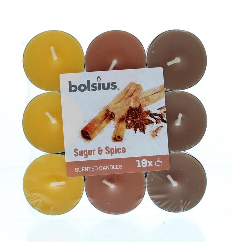 Bolsius Bolsius Geurtheelicht multi colour brick 18 sugar & spice (18 st)